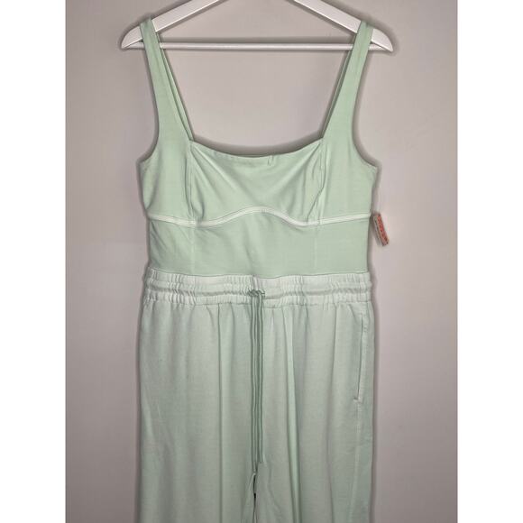 Free People Inbound NWT Sleeveless Square Neck Onesie Jumpsuit Moss Women's L - Picture 5 of 11